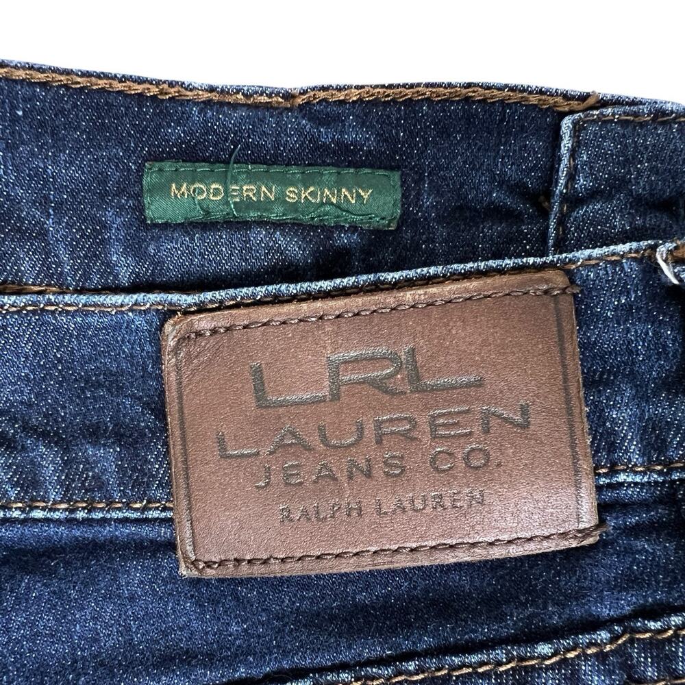 Lauren Ralph Lauren LRL Modern Skinny Jeans Women 8 30x30 Denim Preppy Classic - Picture 3 of 16